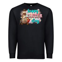 Black Happy Easter Day rodeo Easter Day Premium Sweatshirt - CowGirlArtShop