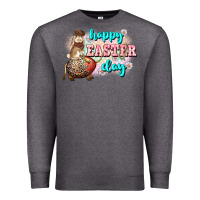 Charcoal Heather Happy Easter Day rodeo Easter Day Premium Sweatshirt - CowGirlArtShop