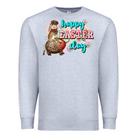 Heather Grey Happy Easter Day rodeo Easter Day Premium Sweatshirt - CowGirlArtShop