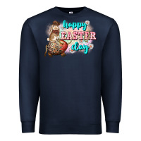 Navy Happy Easter Day rodeo Easter Day Premium Sweatshirt - CowGirlArtShop