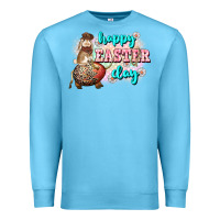 Ocean Blue Happy Easter Day rodeo Easter Day Premium Sweatshirt - CowGirlArtShop