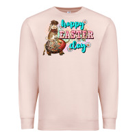 Pale Pink Happy Easter Day rodeo Easter Day Premium Sweatshirt - CowGirlArtShop