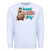 White Happy Easter Day rodeo Easter Day Premium Sweatshirt - CowGirlArtShop