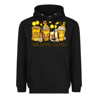 Black childhood cancer coffee cups Heavyweight Hoodie - Zillion Design Studio