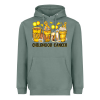 Sage childhood cancer coffee cups Heavyweight Hoodie - Zillion Design Studio