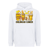 White childhood cancer coffee cups Heavyweight Hoodie - Zillion Design Studio