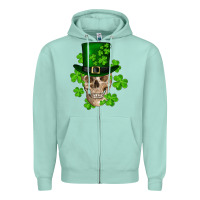 St. Patricks Day Skull Zipper Hoodie | Teevron
