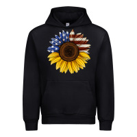 Black american flag sunflower Urban Hoodie - Jasminsmagicworld