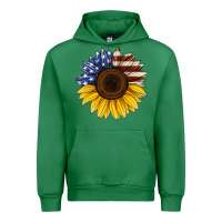 Emerald american flag sunflower Urban Hoodie - Jasminsmagicworld