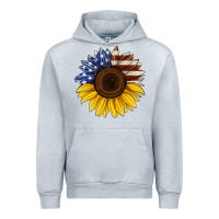 Heather Grey american flag sunflower Urban Hoodie - Jasminsmagicworld
