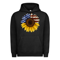 Pigment Black american flag sunflower Urban Hoodie - Jasminsmagicworld