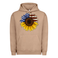 Pigment Burro american flag sunflower Urban Hoodie - Jasminsmagicworld