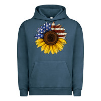 American Flag Sunflower Urban Hoodie | Teevron