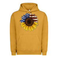 Pigment Peanut Butter american flag sunflower Urban Hoodie - Jasminsmagicworld