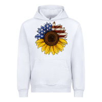 White american flag sunflower Urban Hoodie - Jasminsmagicworld