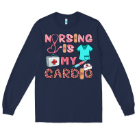 Navy nursing is my cardio Long Sleeve Tee - BarkalooDesign