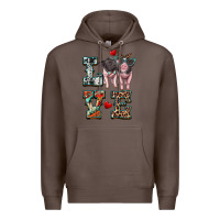 Coffee love baby pigs Premium Hoodie - Artiststas