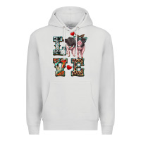 Dove Grey love baby pigs Premium Hoodie - Artiststas