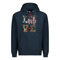 Navy love baby pigs Premium Hoodie - Artiststas
