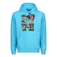 Ocean Blue love baby pigs Premium Hoodie - Artiststas