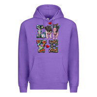 Purple love baby pigs Premium Hoodie - Artiststas