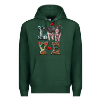 Sports Green love baby pigs Premium Hoodie - Artiststas