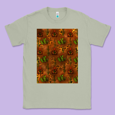 Cactus Background Classic Tee Designed By Ranaportraitstore