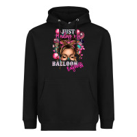 Black just minding my balloon business messy bun Heavyweight Hoodie - texasbilliewilder