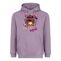 Lavender just minding my balloon business messy bun Heavyweight Hoodie - texasbilliewilder