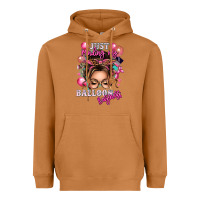 Meerkat just minding my balloon business messy bun Heavyweight Hoodie - texasbilliewilder