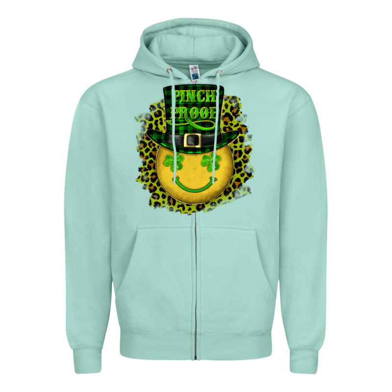 St. Patricks Day Pinch Proof Lucky Face Zipper Hoodie by RanaPortraitStore | Teevron