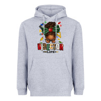 Heather Grey director life afro messy bun Heavyweight Hoodie - texasbilliewilder