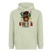 Matcha director life afro messy bun Heavyweight Hoodie - texasbilliewilder
