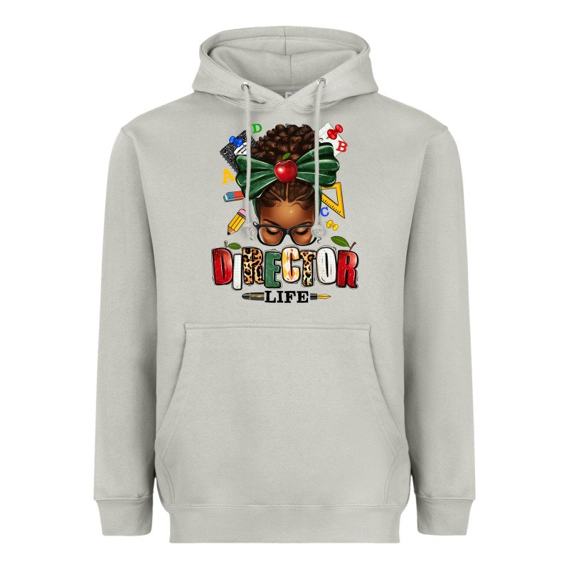 Director Life Afro Messy Bun Heavyweight Hoodie by texasbilliewilder | Teevron
