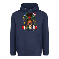 Navy director life afro messy bun Heavyweight Hoodie - texasbilliewilder