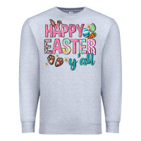 Heather Grey Happy Easter y'all Premium Sweatshirt - Neo Western