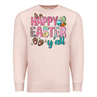Pale Pink Happy Easter y'all Premium Sweatshirt - Neo Western
