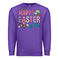 Purple Happy Easter y'all Premium Sweatshirt - Neo Western