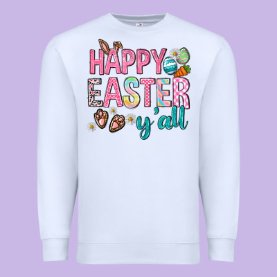 Happy Easter Y'all Premium Sweatshirt Designed By Neo Western
