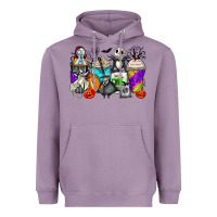 Lavender halloween cartoon characters coffee cups Heavyweight Hoodie - Zillion Design Studio