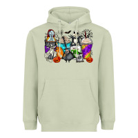 Matcha halloween cartoon characters coffee cups Heavyweight Hoodie - Zillion Design Studio