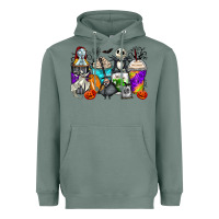Sage halloween cartoon characters coffee cups Heavyweight Hoodie - Zillion Design Studio