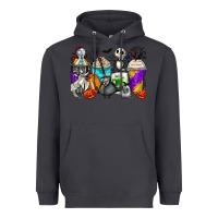 Smoke halloween cartoon characters coffee cups Heavyweight Hoodie - Zillion Design Studio