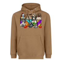 Toasted Coconut halloween cartoon characters coffee cups Heavyweight Hoodie - Zillion Design Studio