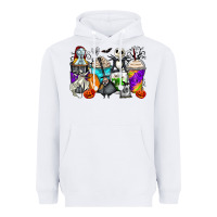White halloween cartoon characters coffee cups Heavyweight Hoodie - Zillion Design Studio