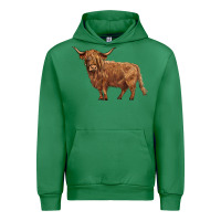 Emerald highland cow Urban Hoodie - BarkalooDesign