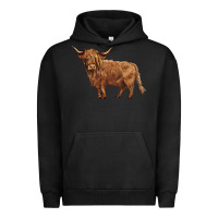 Pigment Black highland cow Urban Hoodie - BarkalooDesign