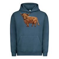 Pigment Midnight Navy highland cow Urban Hoodie - BarkalooDesign
