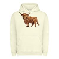 Pigment Pistachio highland cow Urban Hoodie - BarkalooDesign