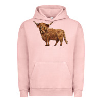 Pigment Salmon highland cow Urban Hoodie - BarkalooDesign